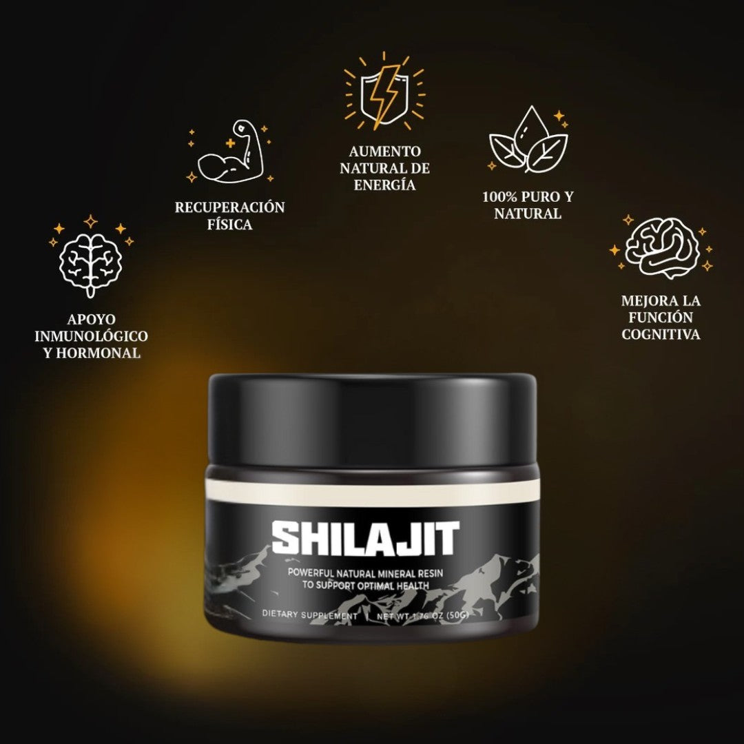 Shilajit Resin Potenciador Natural de Alto Rendimiento 100g