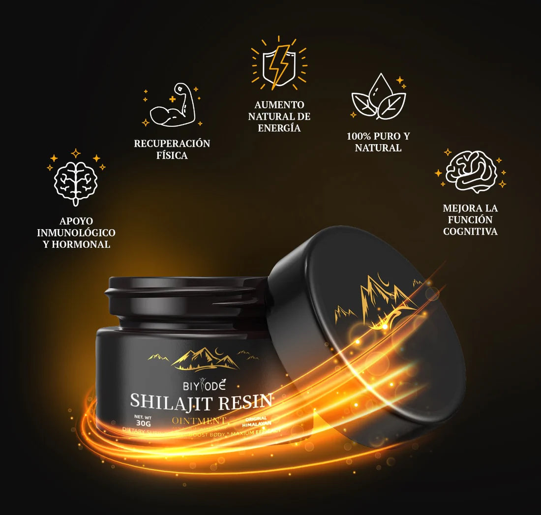 Resina orgánica pura del Himalaya SHILAJIT 100g