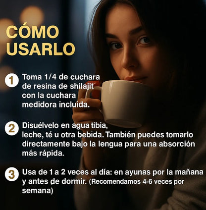 Shilajit Resin Potenciador Natural de Alto Rendimiento 100g
