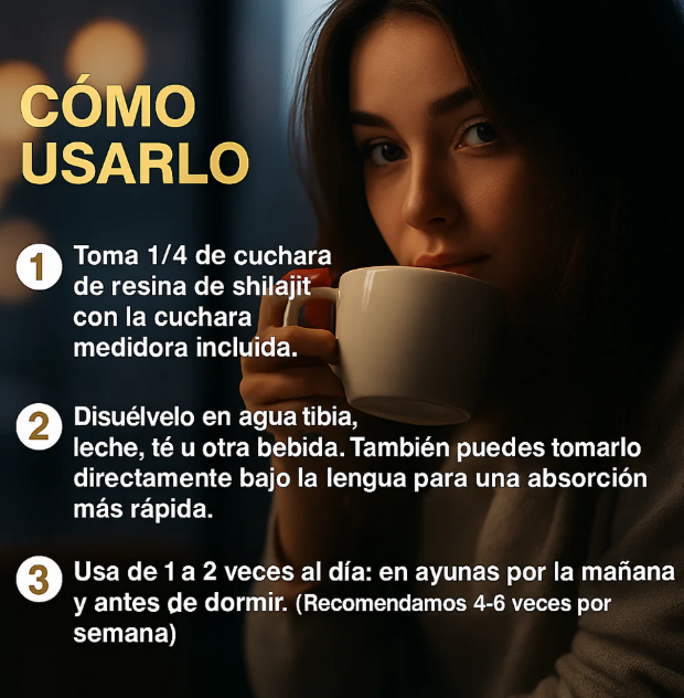Resina orgánica pura del Himalaya SHILAJIT 100g