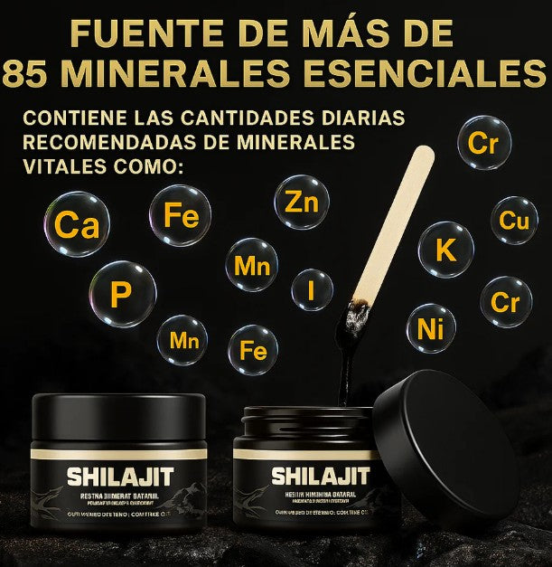 Shilajit Resin Potenciador Natural de Alto Rendimiento 100g