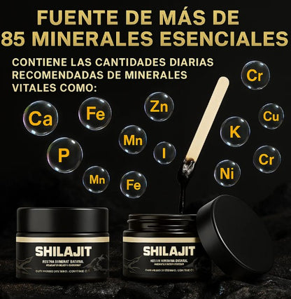 Shilajit Resin Potenciador Natural de Alto Rendimiento 100g